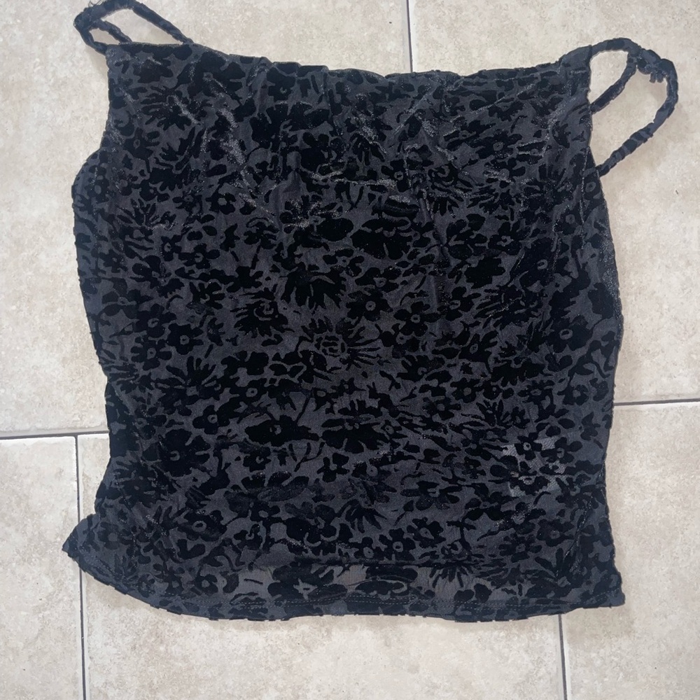 Urban Outfitters Black Floral Camisole